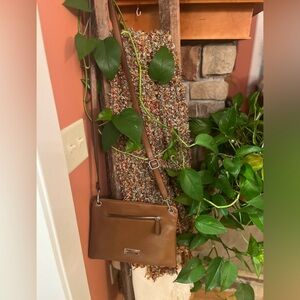 Nicole Miller Tan Crossbody Bag